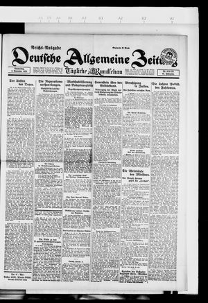 Deutsche allgemeine Zeitung on Nov 2, 1922