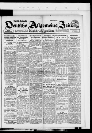 Deutsche allgemeine Zeitung vom 10.11.1922