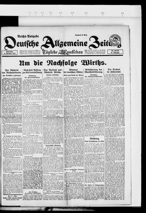 Deutsche allgemeine Zeitung vom 16.11.1922