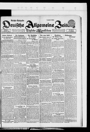 Deutsche allgemeine Zeitung on Nov 22, 1922