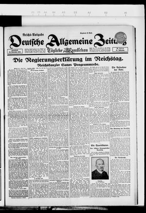 Deutsche allgemeine Zeitung vom 25.11.1922