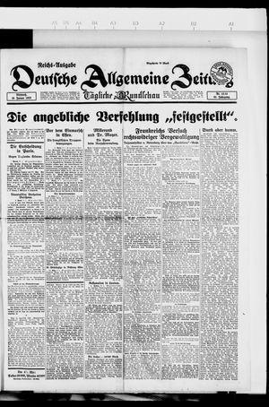 Deutsche allgemeine Zeitung on Jan 10, 1923