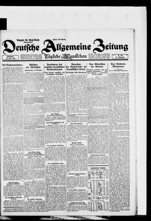 Deutsche allgemeine Zeitung on Jun 30, 1923