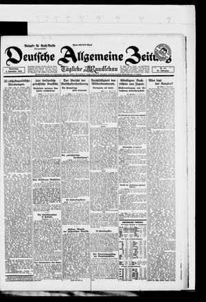 Deutsche allgemeine Zeitung on Sep 6, 1923