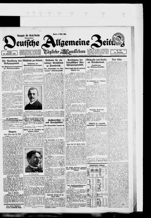 Deutsche allgemeine Zeitung vom 28.09.1923