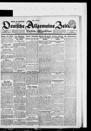 Deutsche allgemeine Zeitung vom 29.09.1923