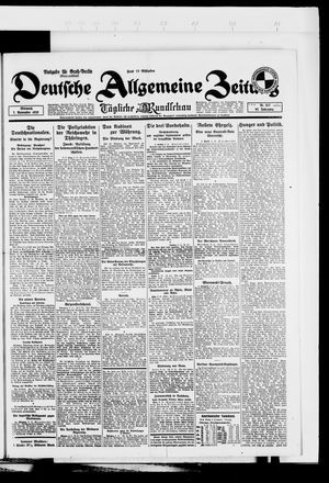 Deutsche allgemeine Zeitung on Nov 7, 1923