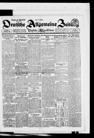 Deutsche allgemeine Zeitung on Nov 8, 1923