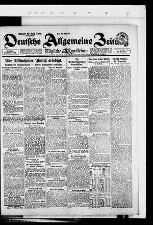 Deutsche allgemeine Zeitung on Nov 10, 1923