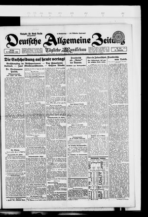Deutsche allgemeine Zeitung vom 23.11.1923