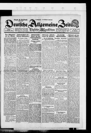 Deutsche allgemeine Zeitung on Nov 26, 1923