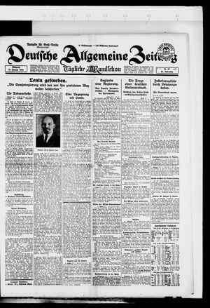 Deutsche allgemeine Zeitung vom 23.01.1924