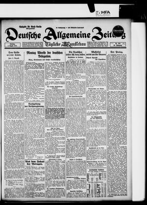 Deutsche allgemeine Zeitung vom 03.08.1924