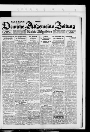 Deutsche allgemeine Zeitung vom 30.08.1924