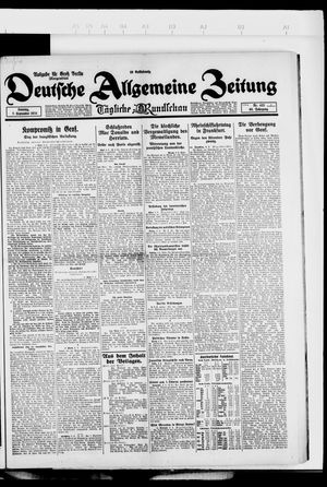 Deutsche allgemeine Zeitung vom 07.09.1924