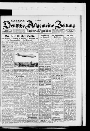 Deutsche allgemeine Zeitung vom 26.09.1924