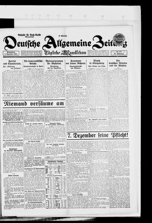 Deutsche allgemeine Zeitung vom 06.12.1924