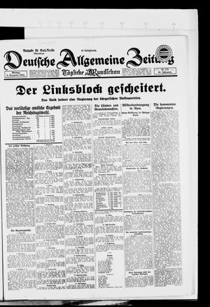 Deutsche allgemeine Zeitung vom 08.12.1924