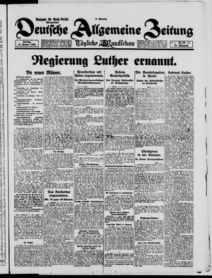 Deutsche allgemeine Zeitung vom 16.01.1925