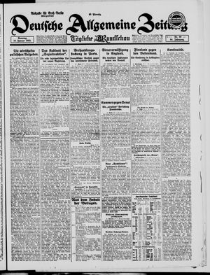 Deutsche allgemeine Zeitung vom 18.01.1925