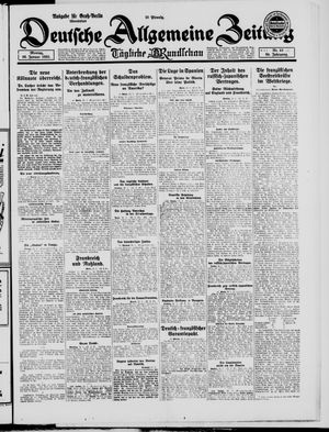 Deutsche allgemeine Zeitung vom 26.01.1925