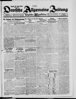 Deutsche allgemeine Zeitung vom 28.01.1925