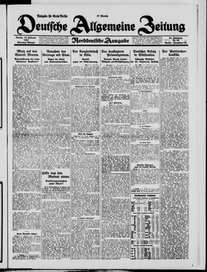 Deutsche allgemeine Zeitung vom 10.02.1925