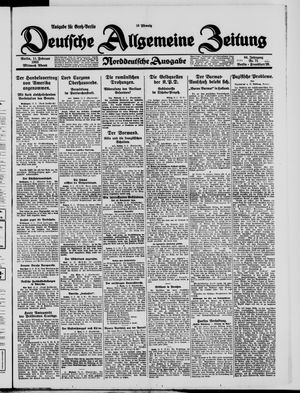 Deutsche allgemeine Zeitung vom 11.02.1925