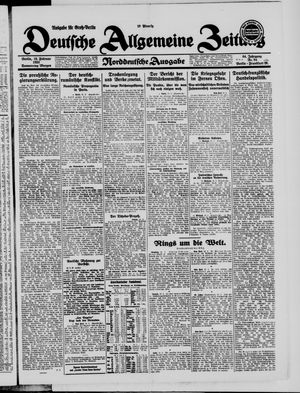Deutsche allgemeine Zeitung vom 19.02.1925