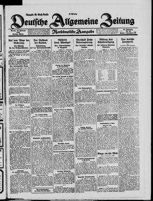 Deutsche allgemeine Zeitung vom 27.02.1925