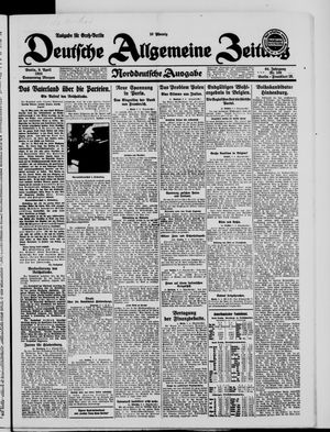 Deutsche allgemeine Zeitung vom 09.04.1925