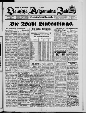 Deutsche allgemeine Zeitung vom 27.04.1925