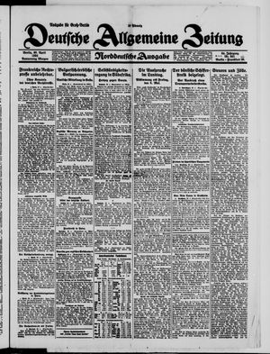 Deutsche allgemeine Zeitung vom 30.04.1925