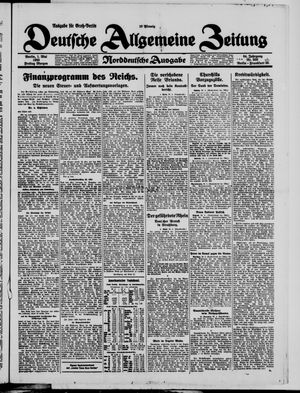 Deutsche allgemeine Zeitung vom 01.05.1925
