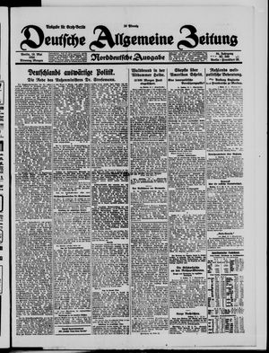 Deutsche allgemeine Zeitung vom 19.05.1925