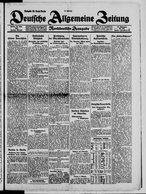 Deutsche allgemeine Zeitung vom 29.05.1925