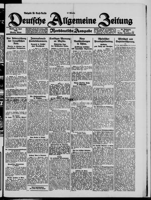 Deutsche allgemeine Zeitung vom 15.06.1925