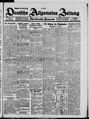 Deutsche allgemeine Zeitung vom 21.06.1925