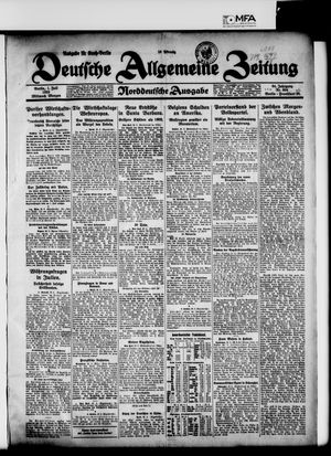 Deutsche allgemeine Zeitung vom 01.07.1925