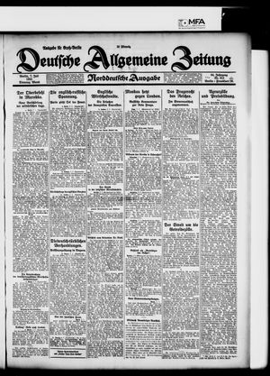 Deutsche allgemeine Zeitung vom 07.07.1925