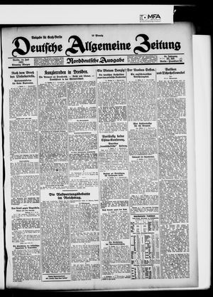 Deutsche allgemeine Zeitung vom 14.07.1925
