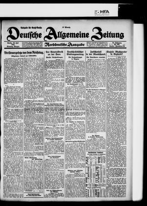 Deutsche allgemeine Zeitung vom 28.07.1925