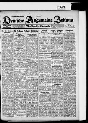 Deutsche allgemeine Zeitung on Aug 13, 1925