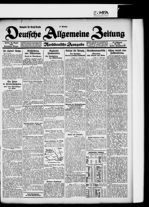 Deutsche allgemeine Zeitung vom 22.08.1925
