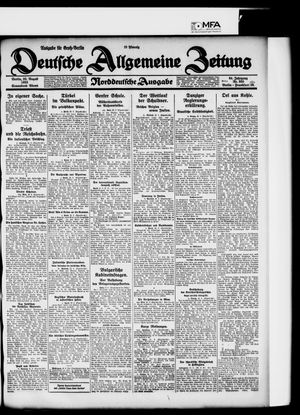 Deutsche allgemeine Zeitung vom 22.08.1925