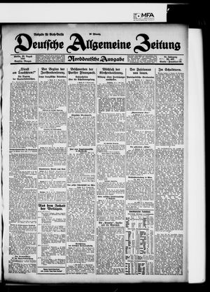 Deutsche allgemeine Zeitung vom 30.08.1925