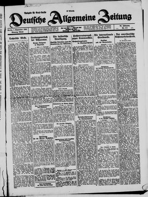 Deutsche allgemeine Zeitung vom 01.09.1925