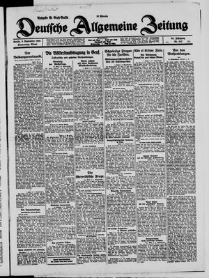 Deutsche allgemeine Zeitung vom 03.09.1925