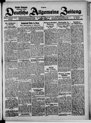 Deutsche allgemeine Zeitung vom 08.09.1925