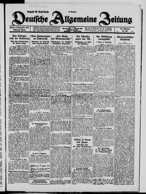 Deutsche allgemeine Zeitung vom 09.09.1925